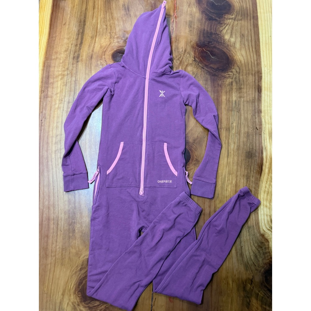 ONEPIECE Women's Jumpsuit small Ski Hooded Zip Ski Stretch Cotton Long sleeve A7